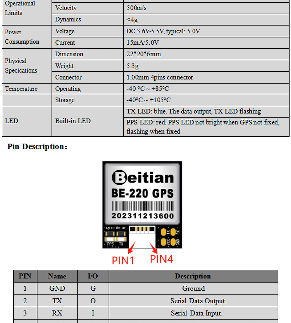 Beitian-BE-220-GPS-Modul-GLONASS-TTL-Pegel-BN-220-Upgrade-Version-fuumlr-APM-Pixhawk-CC3D-Naze32-F3--1978394-2